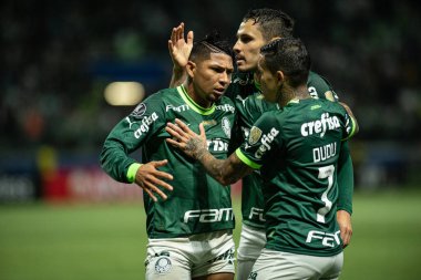 Sao Paulo (SP), Brezilya 06 / 29 / 2023 - Rony, Allianz Parque 2023 'te düzenlenen Conmebol Libertadores 20. turunun 6. turu için geçerli olan Palmeiras ve Bolivar (BOL) Libertadores arasındaki maçta golünü kutluyor