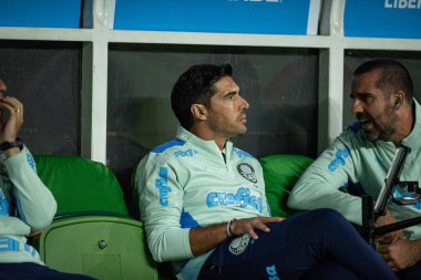 Sao Paulo (SP), Brezilya 06 / 29 / 2023 - Antrenör Abel Ferreira Palmeiras ve Bolivar (BOL) Libertadores arasında oynanan karşılaşmada, Conmebol Libertadores 2023 'ün grup safhasının 6. turu için geçerli, Allianz Parque' da düzenlendi.