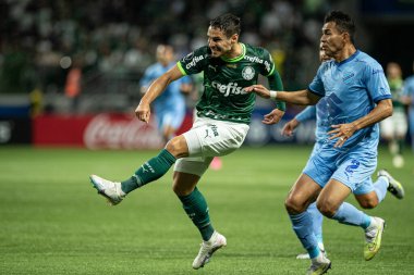 Sao Paulo (SP), Brezilya 06 / 29 / 2023 - Palmeiras ve Bolivar (BOL) Libertadores arasında oynanan karşılaşmada, Conmebol Libertadores 2023 'ün grup safhasının 6. turu için geçerli olan Raphael Veiga