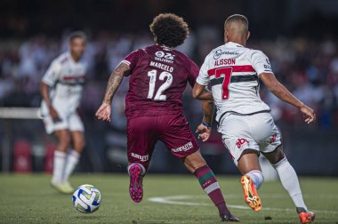 SAO PAULO (SP), 07 / 01 / 2023 - BRAZILIAN CHAMPIONSHIP / SAO X FLUMINENSE - Marcelo Sao Paulo ve Fluminense arasındaki maç sırasında, 2023 Brezilya Futbol Şampiyonası 'nın onüçüncü turu için geçerli