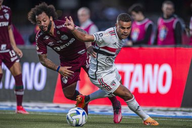SAO PAULO (SP), 07 / 01 / 2023 - BRAZILIAN CHAMPIONSHIP / SAO X FLUMINENSE - Marcelo Sao Paulo ve Fluminense arasındaki maç sırasında, 2023 Brezilya Futbol Şampiyonası 'nın onüçüncü turu için geçerli