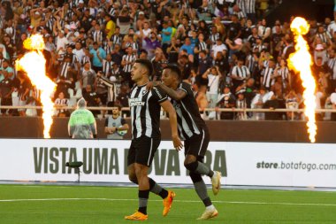 Rio de Janeiro (RJ), Brezilya - 02 / 07 / 2023 - BRAZILEIRO / BOTAFOGO / VASCO / RJ - Botafogo ve Vasco arasındaki maç, 2023 Brezilya Şampiyonası 'nın 13. turu için geçerli, Rio de Janeiro' nun kuzey bölgesindeki Nilton Santos Stadyumu 'nda (Engenhao) düzenlendi.