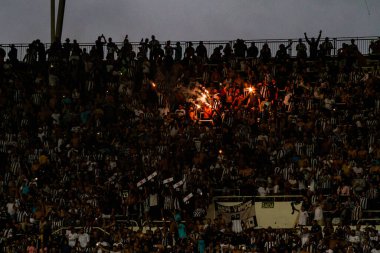 Rio de Janeiro (RJ), Brezilya - 02 / 07 / 2023 - BRAZILEIRO / BOTAFOGO / VASCO / RJ - Botafogo ve Vasco arasındaki maç, 2023 Brezilya Şampiyonası 'nın 13. turu için geçerli, Rio de Janeiro' nun kuzey bölgesindeki Nilton Santos Stadyumu 'nda (Engenhao) düzenlendi.
