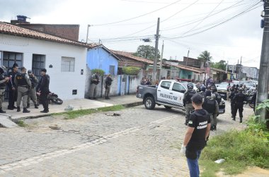 30 Haziran 2023 - Natal, Rio Grande do Norte, Brezilya: PMRN 'den Victor öldürüldü, başkent Felipe Camarao' nun batı kesiminde 25 'ten fazla silahla öldürüldü..
