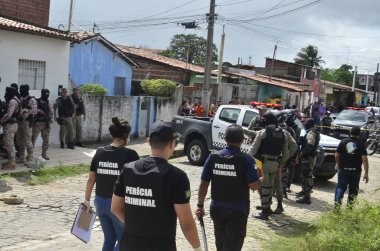30 Haziran 2023 - Natal, Rio Grande do Norte, Brezilya: PMRN 'den Victor öldürüldü, başkent Felipe Camarao' nun batı kesiminde 25 'ten fazla silahla öldürüldü..
