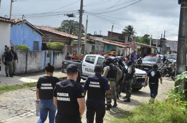 30 Haziran 2023 - Natal, Rio Grande do Norte, Brezilya: PMRN 'den Victor öldürüldü, başkent Felipe Camarao' nun batı kesiminde 25 'ten fazla silahla öldürüldü..