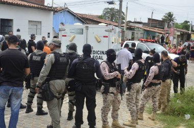 30 Haziran 2023 - Natal, Rio Grande do Norte, Brezilya: PMRN 'den Victor öldürüldü, başkent Felipe Camarao' nun batı kesiminde 25 'ten fazla silahla öldürüldü..