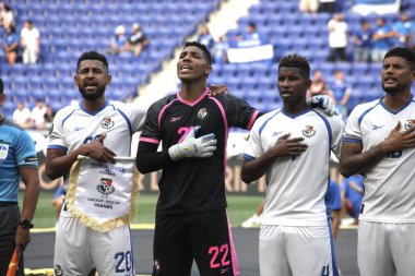 (SPO) Concacaf Gold Cup: Martinique ve Kanada arasında futbol maçı. 30 Haziran 2023, Harison, New Jersey, ABD: Martinique ve Panama arasındaki futbol maçı, Cuma günü Harrison 'daki Red Bull Arena' da oynanan Concacaf Gold Cup 'ın ikinci turu için geçerlidir. 