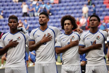 (SPO) Concacaf Gold Cup: Martinique ve Kanada arasında futbol maçı. 30 Haziran 2023, Harison, New Jersey, ABD: Martinique ve Panama arasındaki futbol maçı, Cuma günü Harrison 'daki Red Bull Arena' da oynanan Concacaf Gold Cup 'ın ikinci turu için geçerlidir. 