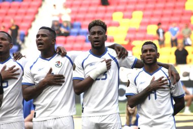 (SPO) Concacaf Gold Cup: Martinique ve Kanada arasında futbol maçı. 30 Haziran 2023, Harison, New Jersey, ABD: Martinique ve Panama arasındaki futbol maçı, Cuma günü Harrison 'daki Red Bull Arena' da oynanan Concacaf Gold Cup 'ın ikinci turu için geçerlidir. 