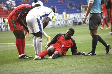 (SPO) Concacaf Gold Cup: Martinique ve Kanada arasında futbol maçı. 30 Haziran 2023, Harison, New Jersey, ABD: Martinique ve Panama arasındaki futbol maçı, Cuma günü Harrison 'daki Red Bull Arena' da oynanan Concacaf Gold Cup 'ın ikinci turu için geçerlidir. 