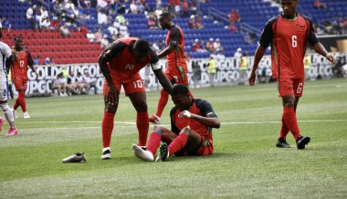 (SPO) Concacaf Gold Cup: Martinique ve Kanada arasında futbol maçı. 30 Haziran 2023, Harison, New Jersey, ABD: Martinique ve Panama arasındaki futbol maçı, Cuma günü Harrison 'daki Red Bull Arena' da oynanan Concacaf Gold Cup 'ın ikinci turu için geçerlidir. 