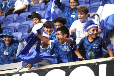 (Concacaf Gold Cup: Martinique ve Panama arasında futbol maçı. 30 Haziran 2023, Harison, New Jersey, ABD: Martinique ve Panama arasındaki futbol maçı, Cuma günü Harrison 'daki Red Bull Arena' da oynanan Concacaf Gold Cup 'ın ikinci turu için geçerlidir. 