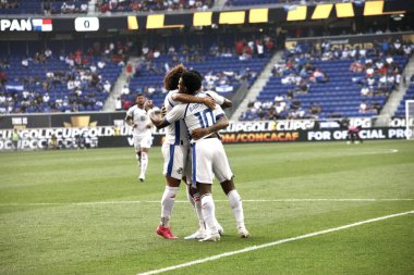 (Concacaf Gold Cup: Martinique ve Panama arasında futbol maçı. 30 Haziran 2023, Harison, New Jersey, ABD: Jose Farjado, Martinique 'e karşı attığı ilk golü Concacaf Gold Cup' ın ikinci turu için geçerli olan futbol maçında kutluyor