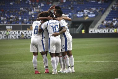 (Concacaf Gold Cup: Martinique ve Panama arasında futbol maçı. 30 Haziran 2023, Harison, New Jersey, ABD: Jose Farjado, Martinique 'e karşı attığı ilk golü Concacaf Gold Cup' ın ikinci turu için geçerli olan futbol maçında kutluyor