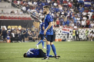 (SPO) Concacaf Gold Cup: El Salvador ile Kosta Rika arasındaki futbol maçı. 30 Haziran 2023, Harrison, New Jersey, ABD: El Salvador ve Kosta Rika arasındaki futbol maçı, Concacaf Gold Cup 'ın ikinci turu için Harrison' daki Red Bull Arena 'da geçerli.