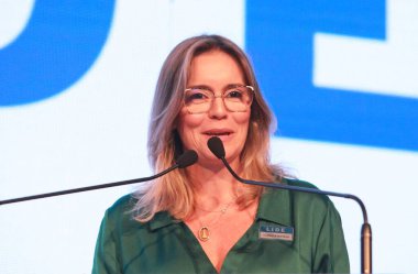 Rio de Janeiro (RJ), 06 / 30 / 2023 - FORUM / LIDE / RJ - Paulista Sulh Hakimleri Derneği Başkanı Vanessa Ribeiro Mateus, LIDE İş Forumu iş adamları ve yetkililerini Rio de Janeiro 'da bir araya getirdi