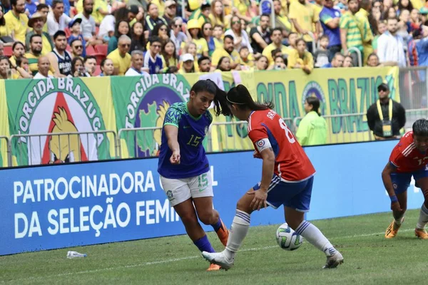 Brasilia Brasil 2023 Sport Football Selecao Women Partido Amistoso Entre — Foto de Stock