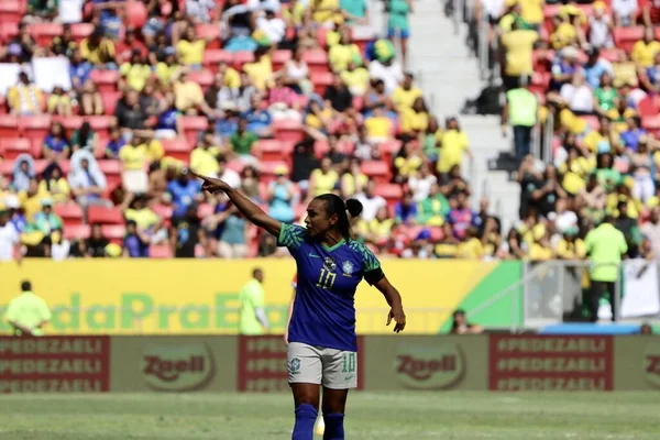 Brasília Brasil 2023 Sport Football Selecao Women Amistoso Entre Seleção — Fotografia de Stock
