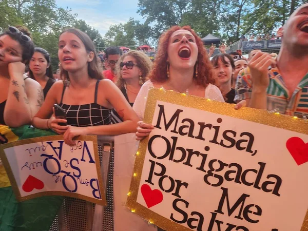 New Marisa Monte Esibisce Diretta Central Park Summer Stage Luglio — Foto Stock