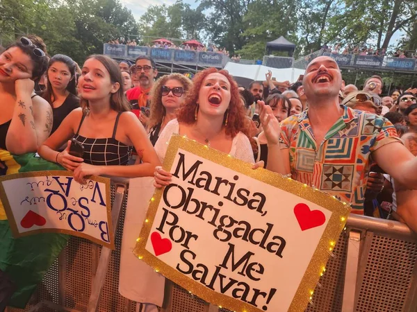 New Marisa Monte Esibisce Diretta Central Park Summer Stage Luglio — Foto Stock