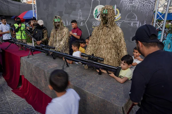 Int Qassam Brigades Gaza Militär Utställning För Bilden Och Minnesmärket — Stockfoto
