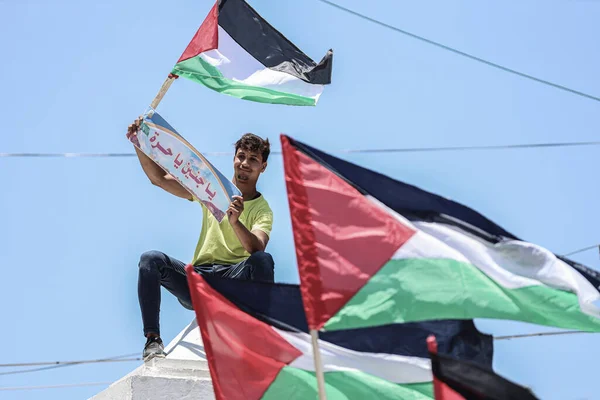 이슬람교 단체들은 수용소를 지지하는 입장을 조직한다 2023 가자지구 팔레스타인 이슬람 — 스톡 사진