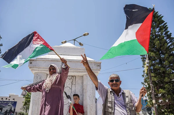 이슬람교 단체들은 수용소를 지지하는 입장을 조직한다 2023 가자지구 팔레스타인 이슬람 — 스톡 사진