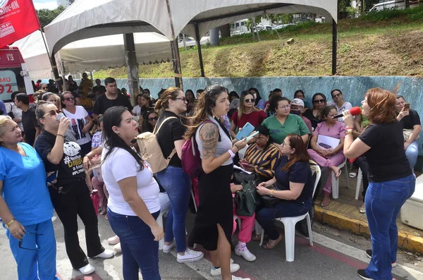Natal Brezilya 2023 Sağlık Nurses Samu Hemşire Çalışanları Mahkemenin Kararını — Stok fotoğraf