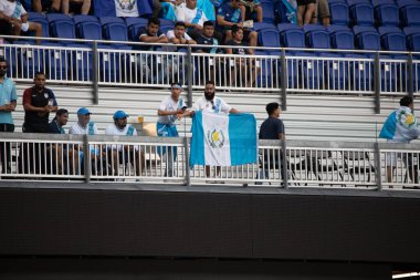 (Concacaf Gold Cup: Guadalupe ve Guatemala arasındaki futbol maçı. 4 Temmuz 2023, Harison, New Jersey, ABD: Guadalupe ve Guatmala arasındaki futbol maçı, Concacaf Gold Cup 'ın 3. turu için Harrison' daki Red Bull Arena 'da geçerli.