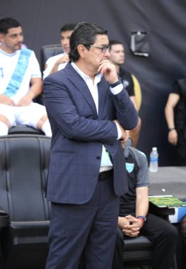 (Concacaf Gold Cup: Guadalupe ve Guatemala arasındaki futbol maçı. 4 Temmuz 2023, Harison, New Jersey, ABD: Guadalupe ve Guatmala arasındaki futbol maçı, Concacaf Gold Cup 'ın 3. turu için Harrison' daki Red Bull Arena 'da geçerli.