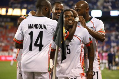 Concacaf Gold Cup: Kosta Rika Martinik 'e karşı. 4 Temmuz 2023, Harison, New Jersey, ABD: Martinique 'li Patrick Burner, Kosta Rika' ya karşı oynadığı futbol maçında Red Bull Arena 'da düzenlenen 3.