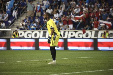 Concacaf Gold Cup: Kosta Rika Martinik 'e karşı. 4 Temmuz 2023, Harison, New Jersey, ABD: Kosta Rika 'dan Kendall Waston, Red Bull Arena' da oynanan Concacaf Gold Kupası 'nın 3. turunda Martinique' e karşı oynadığı futbol maçında golünü kutluyor.