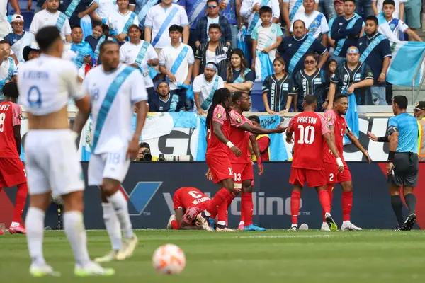 Spo Concacaf Gold Cup Mecz Piłki Nożnej Pomiędzy Gwadelupą Gwatemalą — Zdjęcie stockowe