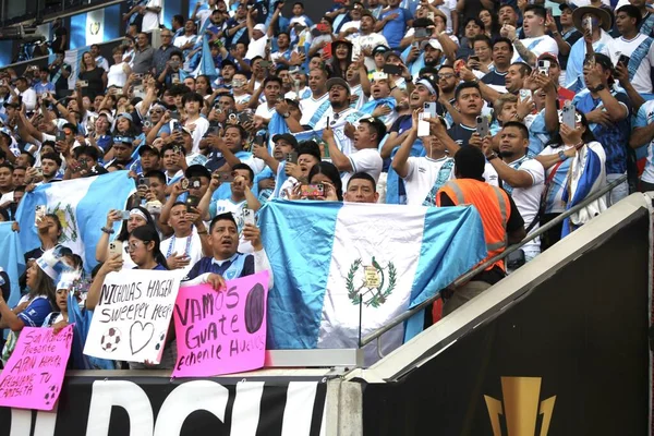 Spo Copa Oro Concacaf Partido Fútbol Entre Guadalupe Guatemala Julio — Foto de Stock