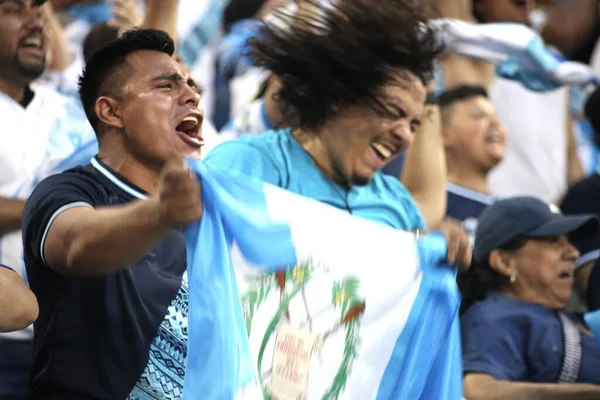 Spo Guatemala Giocatori Celebrano Loro Vittoria Sulla Guadalupa Durante Coppa — Foto Stock