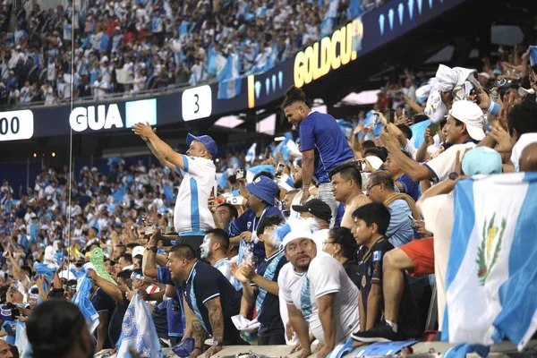 Spo Guatemala Players Firar Sin Seger Över Guadeloupe Concacaf Gold — Stockfoto