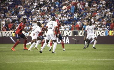 (SPO) Concacaf Gold Cup: Kosta Rika Martinik 'e karşı. 4 Temmuz 2023, Harison, New Jersey, ABD: Kosta Rika ile Martinique arasındaki futbol maçı, Salı günü Harrison 'daki Red Bull Arena' da oynanan Concacaf Gold Cup 'ın 3. turu için geçerli.