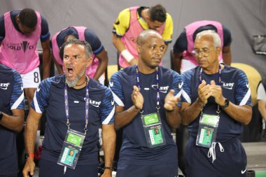 (SPO) Concacaf Gold Cup: Kosta Rika Martinik 'e karşı. 4 Temmuz 2023, Harison, New Jersey, ABD: Kosta Rika ile Martinique arasındaki futbol maçı, Salı günü Harrison 'daki Red Bull Arena' da oynanan Concacaf Gold Cup 'ın 3. turu için geçerli.