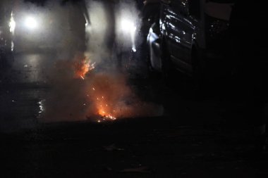 (ABD 'nin 247. Bağımsızlık Günü' nü kutlamak için 4 Temmuz Havai fişek gösterisi. 4 Temmuz 2023, New York, ABD: ABD 'nin bağımsızlık olarak 247. doğum gününü kutlayan havai fişekler, Bağımsızlık Savaşı sonrasında İngiltere' den elde edildi.