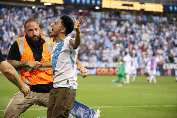 Spo Guatemala Giocatori Celebrano Loro Vittoria Sulla Guadalupa Durante Coppa — Foto Stock
