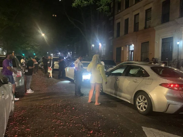 Nouveau Affrontement Entre Police Les New Yorkais Pendant Les Célébrations — Photo
