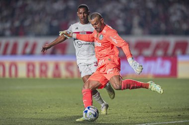 SAO PAULO (SP), 07 / 05 / 2023 - COPA DO BRASIL / SAO X PALMEIRAS - Weverton Sao Paulo ve Palmeiras arasındaki maçta, Cicero Pompeu stadyumunda oynanan 2023 Copa do Brasil futbol maçının ilk ayağı için geçerlidir.