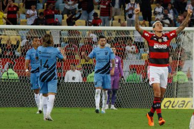 Rio de Janeiro (RJ), 07 / 05 / 2023 - COPA DO BRASIL / FLAMENGO / ATHLETICO PARANAENSE / RJ - Pedro do Flamengo golünü atıyor ve Flamengo ve Athletico Paranaense arasındaki maçı Copa do Brasil 2023 çeyrek finalleri için geçerli kılıyor