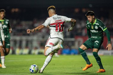 Sao Paulo (SP), 07 / 05 / 2023 - COPA DO BRASIL / SAO PAULO VS PALMEIRAS - Copa do Brasil 2023 çeyrek finalinin ilk ayağı için geçerli olan Sao Paulo ve Palmeiras arasındaki maç, Morumbi 'nin güneyindeki Cicero Pompeu de Toledo Stadyumu' nda yapıldı.