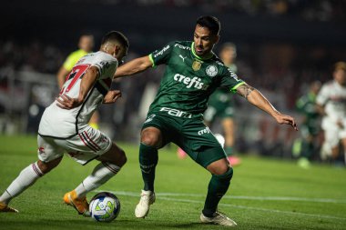 Sao Paulo (SP), 07 / 05 / 2023 - COPA DO BRASIL / SAO PAULO VS PALMEIRAS - Copa do Brasil 2023 çeyrek finalinin ilk ayağı için geçerli olan Sao Paulo ve Palmeiras arasındaki maç, Morumbi 'nin güneyindeki Cicero Pompeu de Toledo Stadyumu' nda yapıldı.