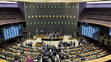 Brasilia (DF), 07 / 06 / 2023 - POLITICS / CHAMBER / TAX REform - Genel PEC No. Anayasa Değişikliği İçin Vergi Sistemi Teklifi 'nde 45 / 2019 reform. Bu Perşembe gecesi, 6 Temmuz 2023' te Brasilia 'daki Milletvekilleri Meclisi' nde..