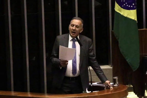 Brasilia 2023 Politica Camera Riforma Fiscale Deputato Federale Relatore Della — Foto Stock