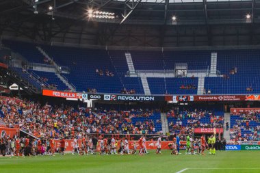 (SPO) 2023 MLS Normal Sezonu: New England Devrimi 'ne karşı New York Red Bulls. 8 Temmuz 2023. Harrison, New Jersey, ABD: Red Bull Arena 'da düzenlenen Ulusal Futbol Ligi (MLS) Doğu Konferansı için geçerli olan New England Devrimi ile New York Red Bulls arasındaki futbol maçı