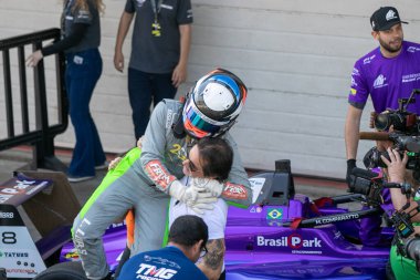 Sao Paulo (SP), 07 / 08 / 2023 - AUTOMOBILISMO / FORMULA4 / INTERLAGOS / SP - BRB Formula 4 Brasil 'in ikinci safhasının görüntüsü, bu Cumartesi, Sao Paulo' nun güney bölgesinde Interlagos Hipodromu 'nda yarıştı..